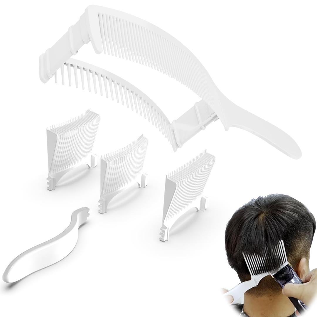 NebulaBloom Professional Hair Cutting comb, Fading Comb, Dual-Layer Fast and Convenient Trimming, Interchangeable Left/Right-hand Self Haircut comb Kit, hair Styling DIY Haircuts, groom tool