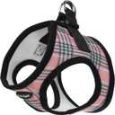 Bark Appeal Pink Plaid Step-in Dog Harness for XS to Small Sized Pets  Updated Sizing, Re-Measuring is Essential  Soft Vest Harness  Anti-Choke with Adjustable Strap & Heavy Duty Clip  S (S (12-13.5 Chest))