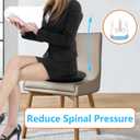 Sojoy iGelComfort Deluxe Gel Swivel Seat Cushion with Supportive Memory Foam 360 Degrees Rotating Seat Cushion for Home,Stool Chair,Office (Black, 13.5 * 13.5 * 1.75 inches)