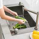 Sink Protector Stainless Steel 26" x 14" Rectangular Extra Large Sink Grid for Kitchen Sink Bottom, Rust-Resistant Drainage Rack with Scratch Prevention Centered Drain