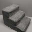 Dog Stairs for Small Dogs, 3-Step Non-Slip Pet Stairs for Couch Sofa and Chair, Dog Bed Stairs for Puppy, Older Cat,Grey,13.6" H