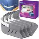Lock Bed Sheet Holders with Anti-Slip Pads for Corners, 4Pcs Secure Bed Sheets Firmly in Place, Heavy Duty Bed Sheet Holder Straps for No More Loose Sheets, Easy Installation for All Mattress (Gray)