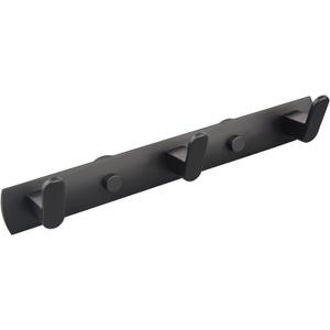 Magnetic Coat Hooks,Heavy Duty Magnetic Key Rack,Strong Rubber Magnetic Hanger for Refrigerator,Metal Cabinet,Door,Hanging Coat, Towel, Bag, Scarf, Helmet(Matte Black/3 Hooks)