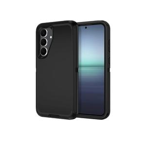 I-HONVA for Samsung Galaxy S25 FE Case Shockproof Dust/Drop Proof 3-Layer Full Body Protection Without Screen Protector Rugged Heavy Duty Cover Case for Galaxy S25 FE 6.7",Black