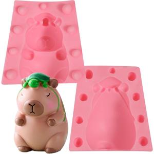 1 Pcs Cute Animal Candy Fondant Mold, Chocolate Silicone Mold, Suitable for Children'S Day Cake Decoration Kitchen Baking Biscuit Soft Candy Pudding Jelly, Flower Paste Resin Craft Clay