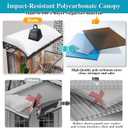 Awning for Door Entrance, Window Awnings Exterior with Aluminum Bracket, UV, Rain & Snow Protection, Durable Polycarbonate Canopy for Entrance, Balcony, Garage, Brown 100x120cm/39x47in