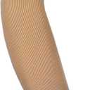 Truform Lymphedema Compression Arm Sleeve, 20-30 mmHg Post Mastectomy Support, Dot Top Grip Band, Beige, Large