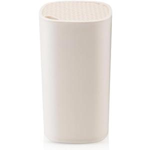 Universal Knife Block Holder for Kitchen, WELLSTAR Knife Stand without Knives, Safe Space Saver Large Volume Stable Knife Storage with Scissors Slot, Detachable for Easy Cleaning – Off-White