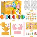 2 x LULEEYANG 8Pack Easter DIY Craft Kit Easter Air Dry Clay Kit Bunny Eggs DIY Arts and Crafts Modeling Clay Gifts Bulk with Tutorials for Home Party Favors Art Projects Fun Activities Supplies