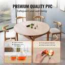 VEVOR Clear Table Cover Protector, 48 inch/1230 mm Round Table Cover, 1.5 mm Thick PVC Plastic Tablecloth, Waterproof Desktop Protector for Writing Desk, Coffee Table, Dining Room Table