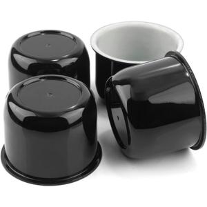4Pcs 3.03inch Trailer Wheel Center Caps Push Through 3.03" Bore 2.36" Tall Hub Cap for Truck SUV RV Wheel Rim, High Gloss Black Wheel Cover