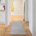 Soft Hallway Runner Rug,Washable Floor Rugs, Non Slip Memory Foam Rug,Super Water Absorption, Suitable for Bathroom Mat, Entrance,Kitchen, Living Room Decor(2x5ft Grey)
