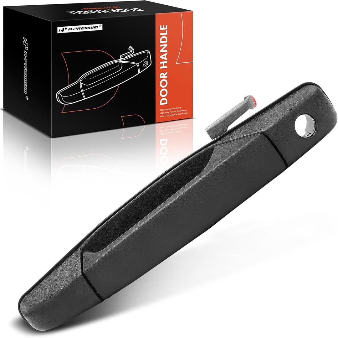 A-Premium Exterior Door Handle Front Driver Side Compatible with 2007 2008 2009 2010 2011 2012 2013 2014 Chevy Silverado 1500 Tahoe Suburban Avalanche & GMC Sierra Yukon, Black, # 15915106 20828237