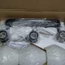 Emak Black Bathroom Lighting Fixtures Over Mirror, Modern Bathroom Vanity Light with Clear Glass Shade, 3-Light Vanity Lights for Mirror, Bath, VL129-BK-ML-3