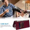 ZZXX for Samsung Galaxy S26 Wallet Case with [RFID Blocking] Card Slot Stand Strong Magnetic PU Leather Flip Fold Protective Phone Case for Samsung Galaxy S26 Case Wallet(Wine Red-6.2 inch)