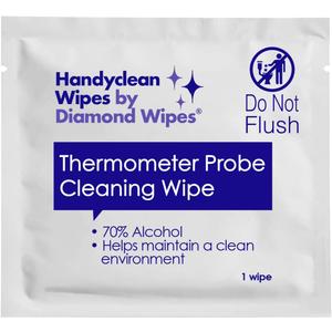 HandyClean Thermometer Cleaning Wipes, 70% Isopropyl Alcohol, Wipes for Probe Thermometer, 1000 ct of 2 x 1 inches Individually Wrapped Wipes
