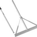 VEVOR Landscape Rake, 60 inch Handle 20 inch Wide Head, Large Heavy Duty Aluminum Landscaping Level, Asphalt Rake Tool for Asphalt & Land Leveling, Concrete Paving, Sand Flattening, No Teeth