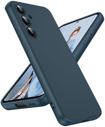 LeYi for Samsung S23 FE: Ultra Slim Shockproof Protective Galaxy S23 FE Phone Case with Soft Microfiber Lining, Anti-Scratch Funda for Basic Case (Blue), Pack Of 3