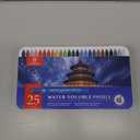 25 Colors Water Soluble Pastels, Watercolor Pastels Set for Beginners and Hobbyists, Includes Sharpener, Palette & Brush for Vibrant Art Creations (Classic) (25 Count (Pack of 1))