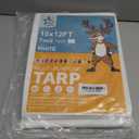 STARPYNG-7 Mil White 10x12 Feet Tarp-Multifunctional White Waterproof Tarpaulin-Waterproof, UV Resistant, Rip and Tear Resistant, Poly Tarpaulin with Reinforced Edges for Cover