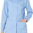 Amazon Essentials Women's Scrub Snap Jacket, Cornflower Blue, Large