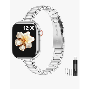 MioHHR Thin Metal Bands Compatible with Apple Watch Band Ultra3/2/1 Series 11 10 9 8 7 6 5 4 3 2 1 SE3/2/1,Slim Narrow Stainless Steel Strap for Women iWatch 49mm 46mm 45mm 44mm 42mm 41mm 40mm 38mm