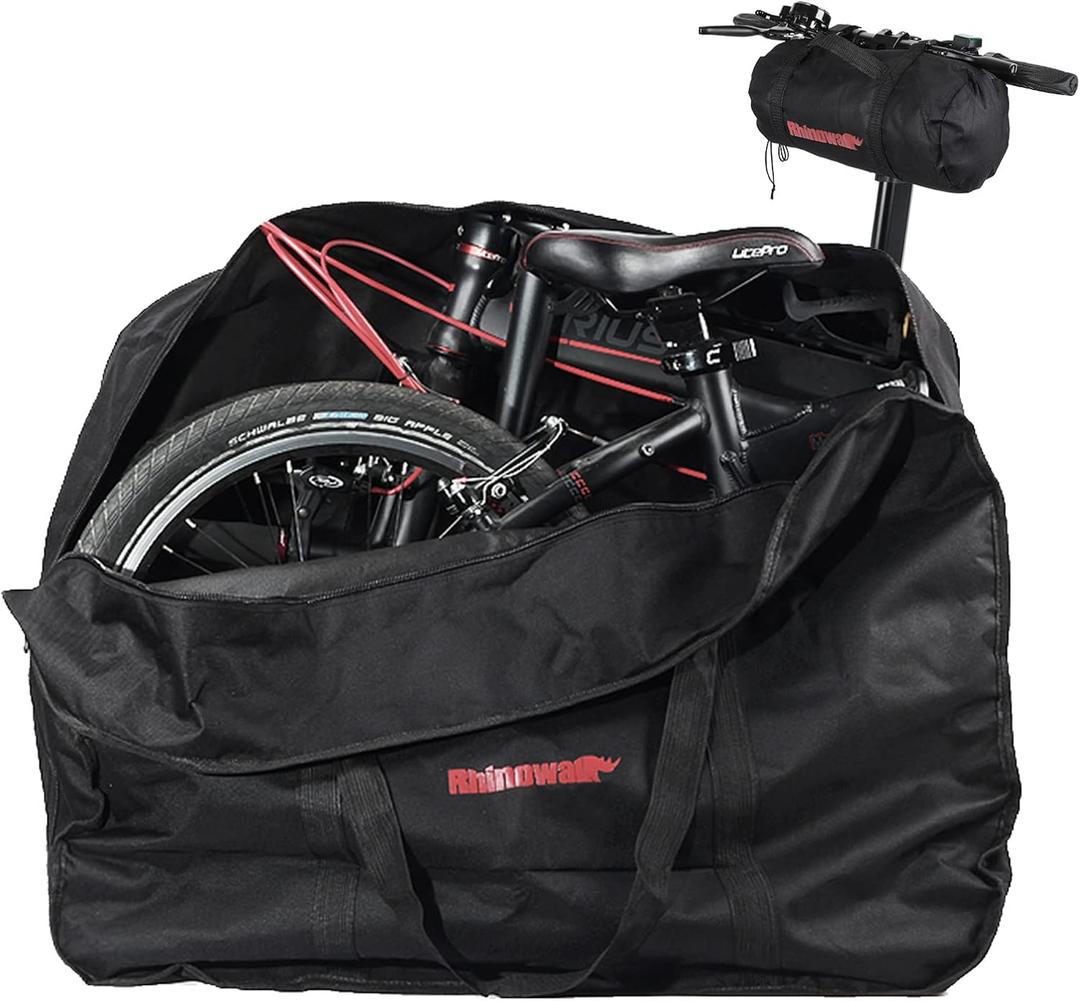 CamGo 20 Inch Folding Bike Bag - Waterproof Bicycle Travel Case Outdoors Bike Transport Bag for Cars Train Air Travel (Black)
