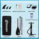 2 x Inflatable Paddle Board,Stand Up Paddle Board Set, Extra Wide SUP Board with Removable Fin, Floating Paddle, Hand Pump, Waterproof Phone Pouch,Traveling Board