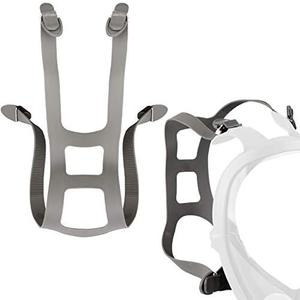 IMPRESA Full Face Respirator Strap Replacement 2-Pack - Grey Silicone Size 6897/37005 - Adjustable 5-Point Harness & Repair Kit - Compatible with 3M 6000 Series Facepieces 6700, 6800 & 6900