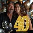 Eploger 40th Birthday Decorations for Men and Women,40th Anniversary Decorations,30cm Glod Glitter 40th Birthday Centerpieces for Table Decorations,Number 40 Table Topper Decor (Gold)