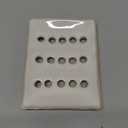 Soap Dish with Self Drain, Bar Soap Holder for Bathroom and Kitchen Sink, Rectangular Soap Dishes for Shower Ceramic Soap Saver, Japanese Soap Tray, White