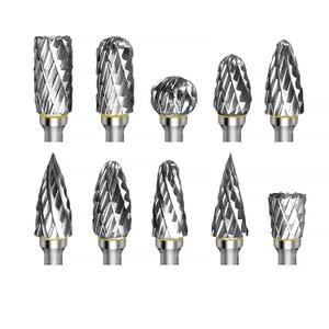 10 Pcs Carbide Burr Bits 1/8" Shank Compatible with Dremel Milwaukee Metal Grinding Wood Stone Steel Carving Cutting Engraving Grinder Kit Attachment Rotary Tool Accessories Set Harder Than Diamond