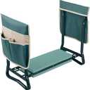Garden Kneeler and Seat - 2-in-1 Foldable Garden Kneeling Pad and Stool with Removable Pockets for Gardening Tools - Gardening Gifts for Women, Mom, Dad, Seniors or Grandparents by Pure Garden (Green)
