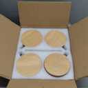 4pcs Set Vintage Coffee Mugs gifts for women, Overnight Oats Containers with Bamboo Lids and Spoons - 14oz Clear Embossed Glass Cups, Cute Coffee Bar Accessories, Iced Coffee Glasses