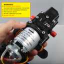 12V DC Fresh Water Pressure Diaphragm Pump with Hose Clamps Self Priming Sprayer Pump with Pressure Switch 4 L/Min 1.0 GPM 80 PSI for RV Camper Marine Boat