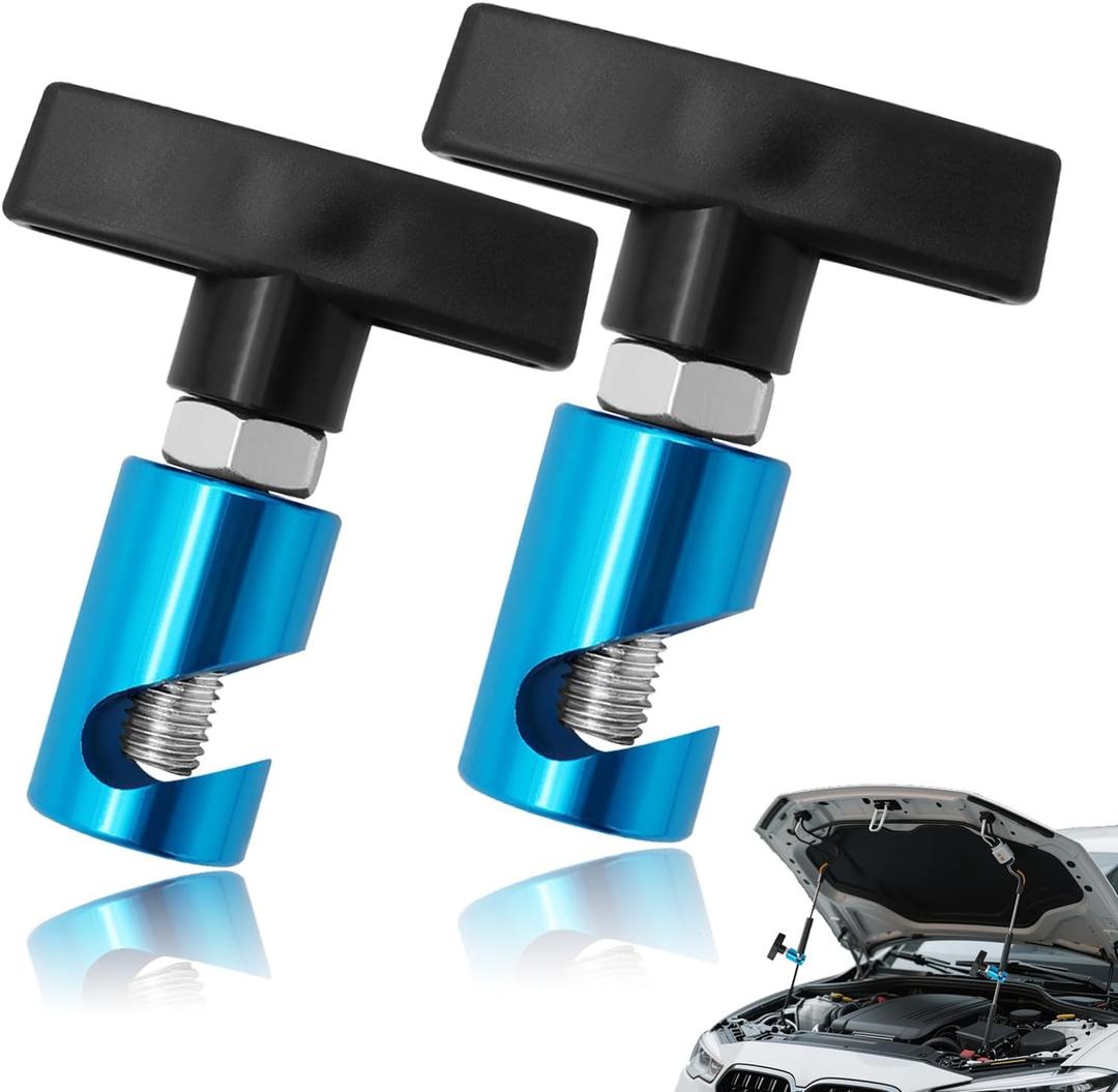 Lift Support Clamp - Hood Strut Fixing Clamps, Stay Holder for Tailgates & Trunks - Fits Up to 0.47in (12mm) Diameter (Blue-Pack of 2)
