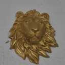 WALL CHARMERS Mini White Faux Lion Head Wall Hanging - 9" White Faux Taxidermy Animal Head Wall Decor - Handmade Farmhouse Decor