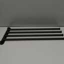 KES Extra Long 19.5" Swivel Towel Rack, Black Swing Arm Towel Bar 4-Arm, Swing Out Towel Rack for Bathroom Wall, Hand Towel Racks Wall Mounted 18/8 Stainless Steel Matte Black, A2103S4L50-BK