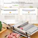CGOLDENWALL 2 BLADES Manual Ribs Meat Chopper Slicer Stainless Steel Hard Bone Cutter Beef Mutton Household Vegetable Food Slicer Slicing Machine for Whole Chicken Rib Spine