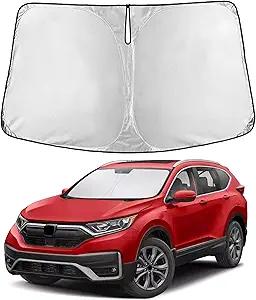 EcoNour Windshield Sunshade Compatible for Honda CRV 2017 2020 2021 2022, Sun Visor for Front Windshield & Window Sun Shade Cover, UV Heat Blocker & Protector, Car Accessories