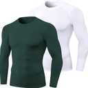 Men's Compression Shirt Long Sleeve Athletic Workout T-Shirts Top Active Sport Base Layer Undershirt Dry Fit (XL)