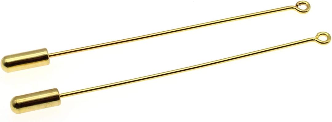 FDXGYH 2 inch/5cm Brooch Stick Pin 20pcs Pointed Plug Brooch Jewelry DIY Accessories Handmade Crafts Used for Lapel Scarf/Hat/Suit[ Gold]