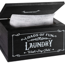 Dryer Sheet Holder, Wooden Dispenser with Hinged Lid for Fabric Softener Sheets, Rustic Container Storage Box, Farmhouse Laundry Sheet Dispenser for Laundry Room Decor
Amazon's Choice