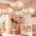 Marsui Artificial Cloud Props LED Hanging Cloud Light String Fake Imitation 3D Cotton Classroom School Decor Raindrop for Room Ceiling Baby Shower Party Wedding Nursery Classroom Wall DIY Decor(4 Pcs)