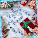 Pinkunn 48 Pcs Christmas Nutcrackers Ornament Set Blue and White Wooden Ornament Chinoiserie Hanging Wood Nutcrackers Sign Christmas Tree Decor for Holiday Party Decor Gifts(Blue Style)