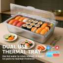 Ice Food Display Tray with Roll Top Cover, 3.9''Deep 1 Pan