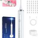 Rechargeable Electric Flosser for Teeth, 4-Speed Power Dental Flosser with 60 Refill Heads & Tongue Cleaner, IPX7 Waterproof,Gentle Gum Care for Adults and Kids, Water Flosser Alternative