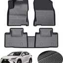 KUST Floor Mats for 2015-2021 Lexus NX NX300 /NX300h /NX 200t, All Weather Front Rear 2 Row TPE Rubber Floor Liners for NX Accessories Raised Edge