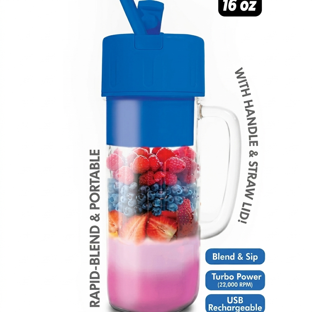 Better Blender Turbo Power USB Rechargeable 16 Oz