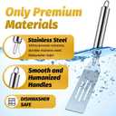 Patelai 5 Pack Small Spatula Mini Serving Brownie Spatula for Serving and Flipping Cooking Pancakes Desserts Cookie Eggs Lasagna (Slotted,Stainless Steel Handle), 2 pack